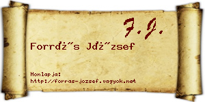 Forrás József névjegykártya