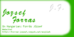 jozsef forras business card