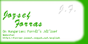 jozsef forras business card